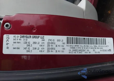 2010 Chrysler Town & Country Touring from USA, damaged, VIN 2A4RR5D10AR323947